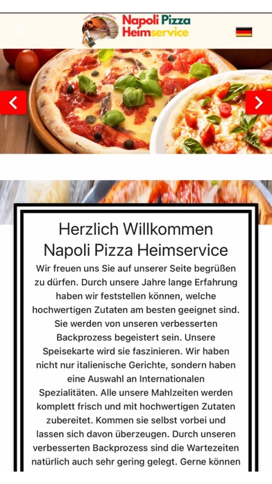 Napoli Pizza Heimservice Screenshot