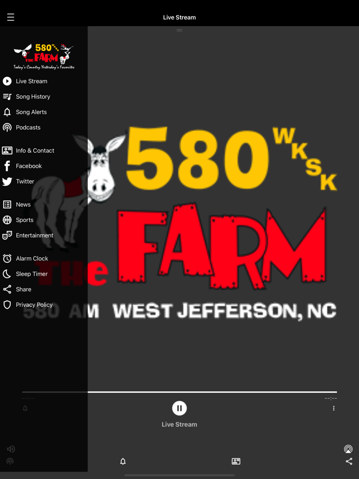 580 WKSK and 93.5 FM The Farm