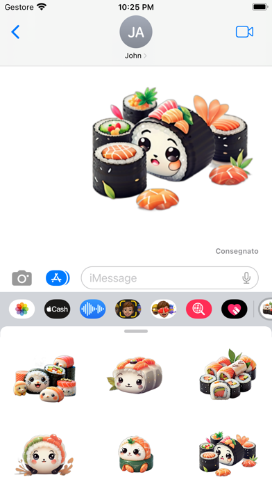 Sushi Roll Cute Stickers Screenshot