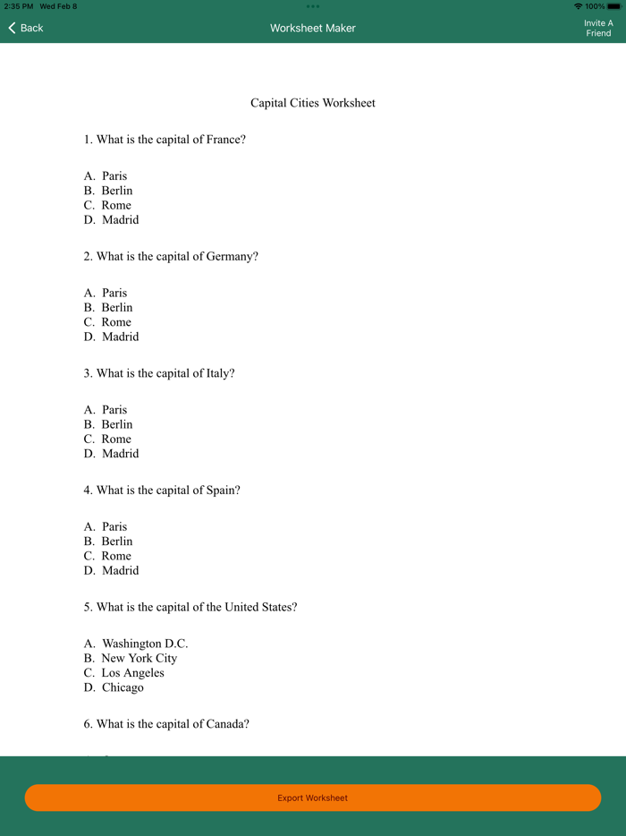 Worksheet Creator - Teacher AI