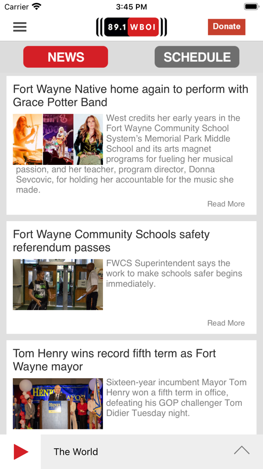 #2. WBOI Public Radio App (iOS) 由: Public Broadcasting Co of Northeast Indiana, Inc
