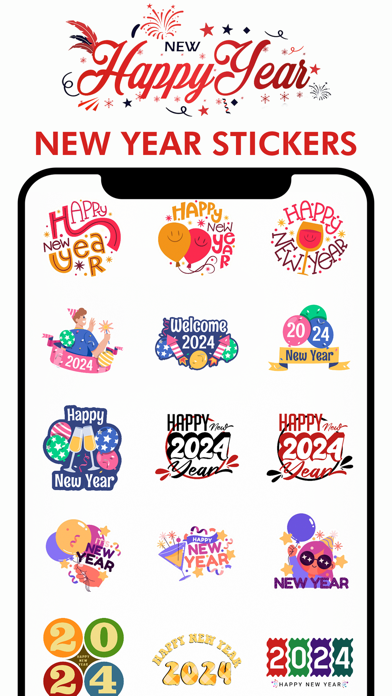 Screenshot #3 pour Happy New Year Stickers - 2024