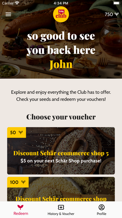 Schär Club Loyalty Screenshot