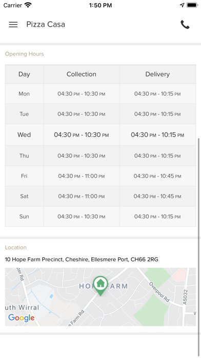 PizzaCasa Ellesmere Port Screenshot