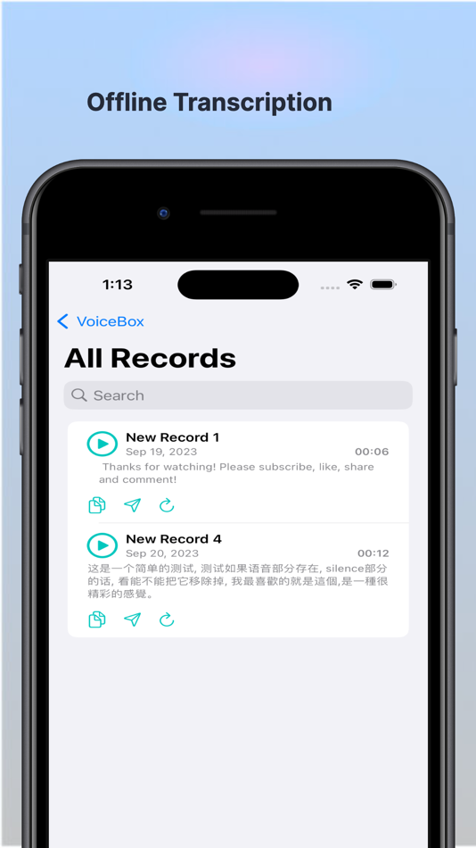 #1. VoiceBox (iOS) Podle: 涛 李