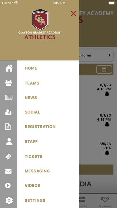 Clayton-Bradley Athletics Screenshot