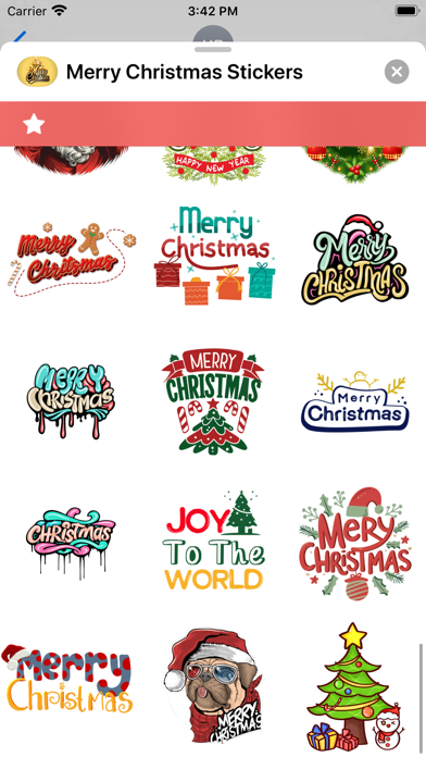 Merry Christmas Stickers. Screenshot