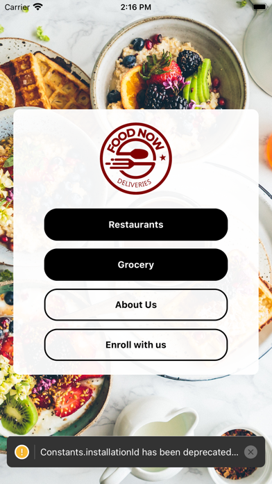 Food Now Deliveries Screenshot