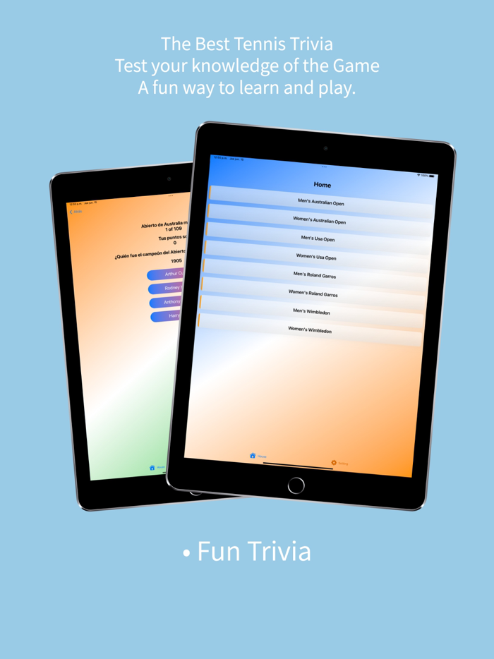 Best tennis league trivia