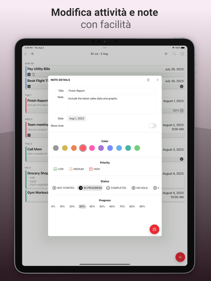 Calendário Semanal Tarefas