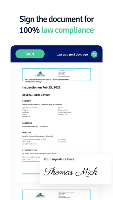 homePad App Rental inspection Screenshot