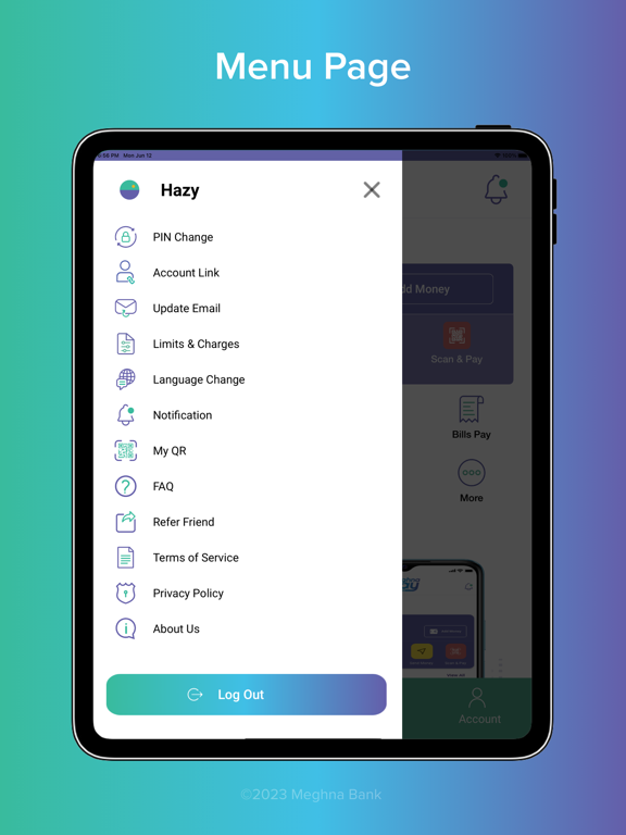 MeghnaPay iPad screenshot 5 - Finance app