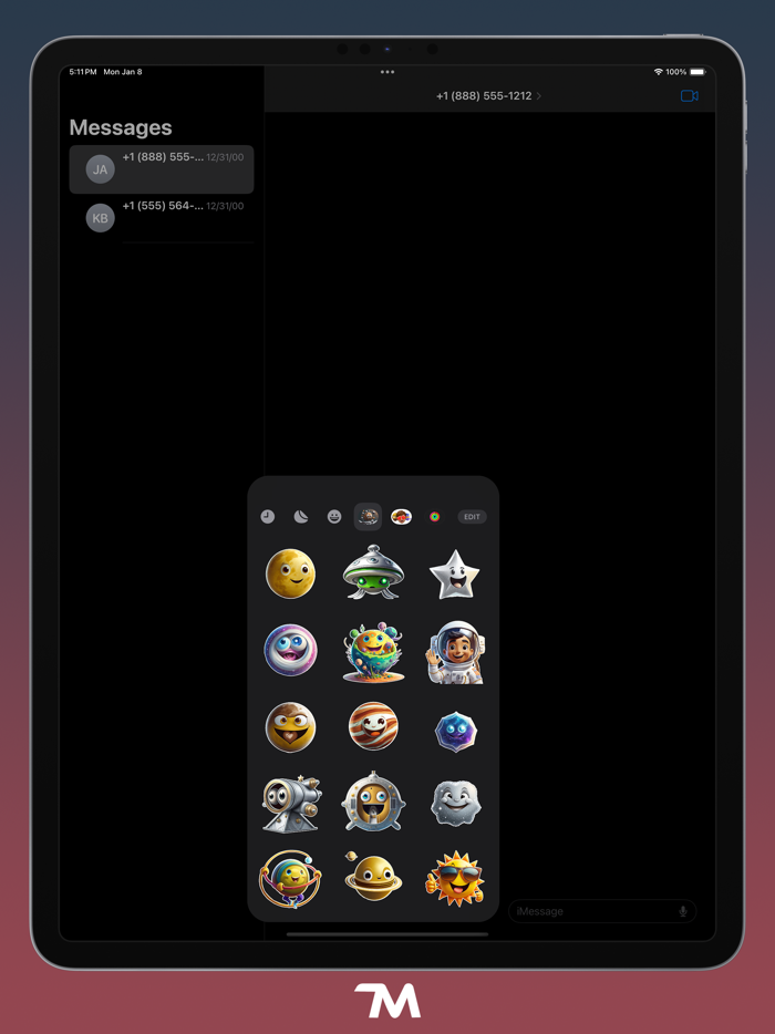 Space Faces Stickers