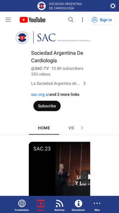 SAC Móvil Screenshot
