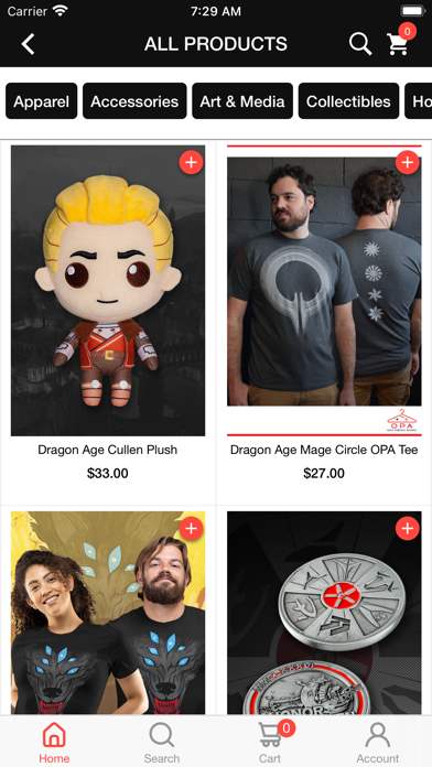 BioWare Gear Store Screenshot