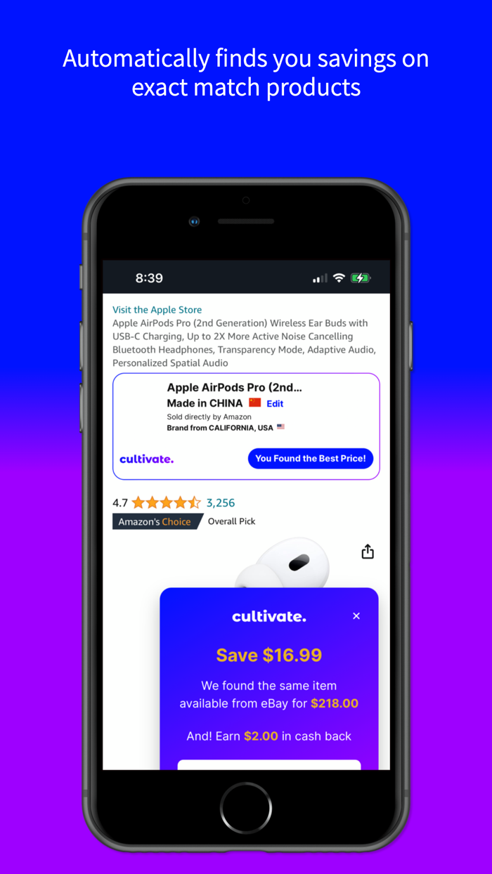 Cultivate  Origin  Cash Back
