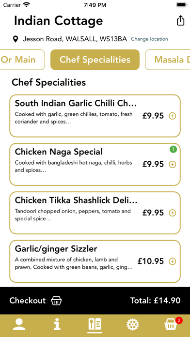 Indian Cottage Rugeley Screenshot