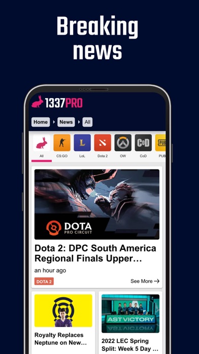 1337PRO: eSport Scores & Stats Screenshot