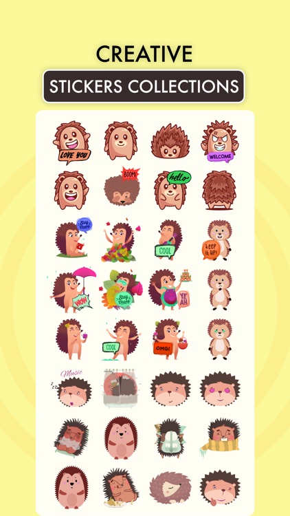 Animated HEDGEHOG Stickers Pac screenshot-4