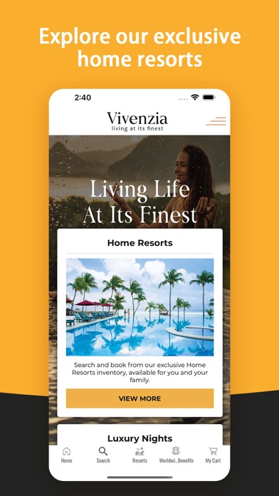 Vivenzia Vacation Club Screenshot