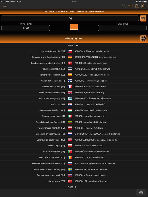 Screenshot #5 pour ADR Tool 2023 Dangerous Goods