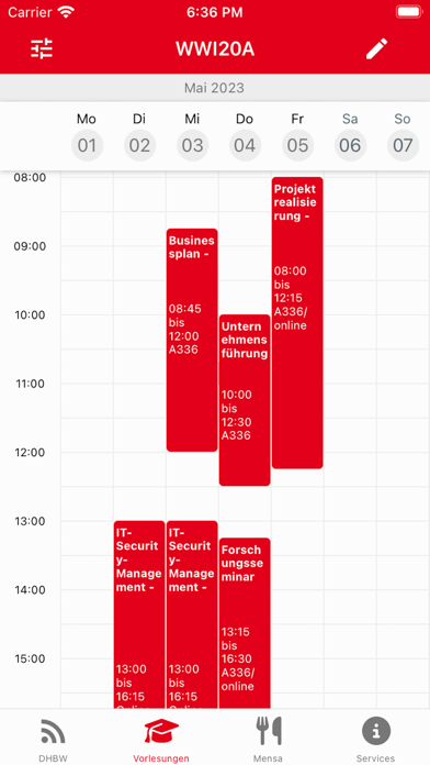 DHBW Lörrach Campus App Screenshot
