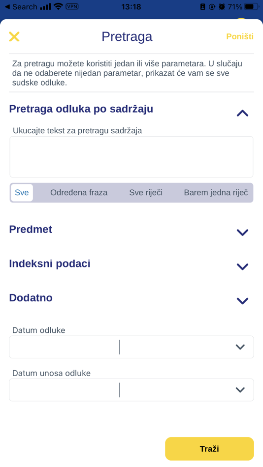 #5. Baza sudskih odluka BiH (iOS) Podle: High Judicial and Prosecutorial Council of Bosnia and Herzegovina