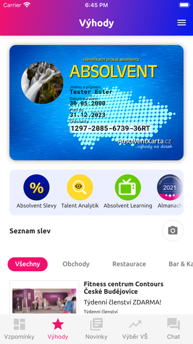 Maturanti.cz Screenshot