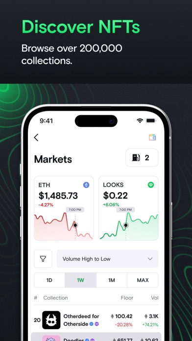 LooksRare Portfolio Screenshot