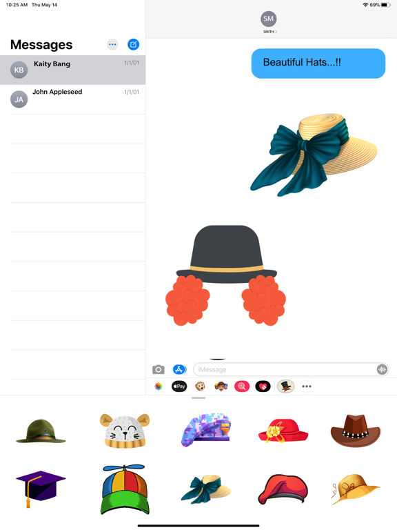 Screenshot #6 pour Hat Sticker Emojis
