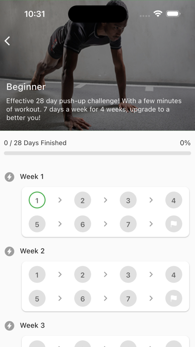 200 PushUps Training Screenshot