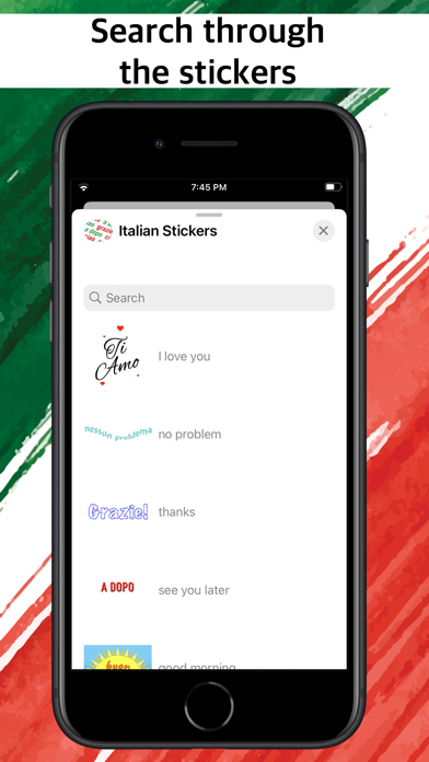 Italian to English Stickers Screenshot