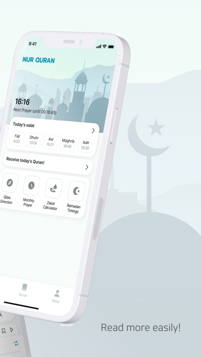 Qur'an prayer time - NurQuran Screenshot