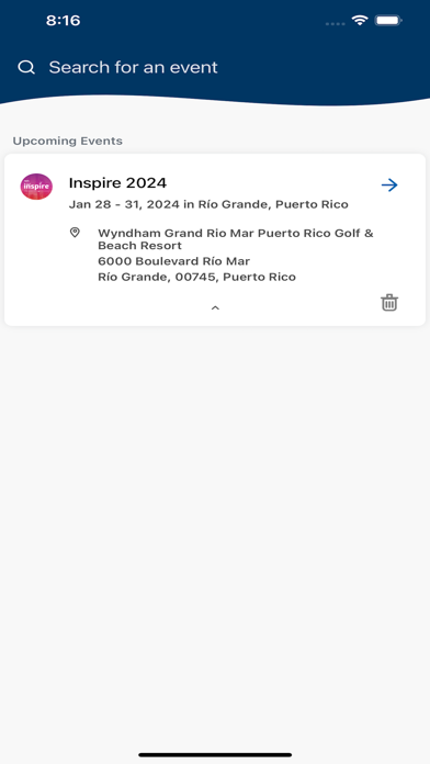RSPA Events Screenshot