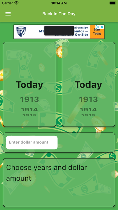 In The Day: US Inflation Calc Screenshot
