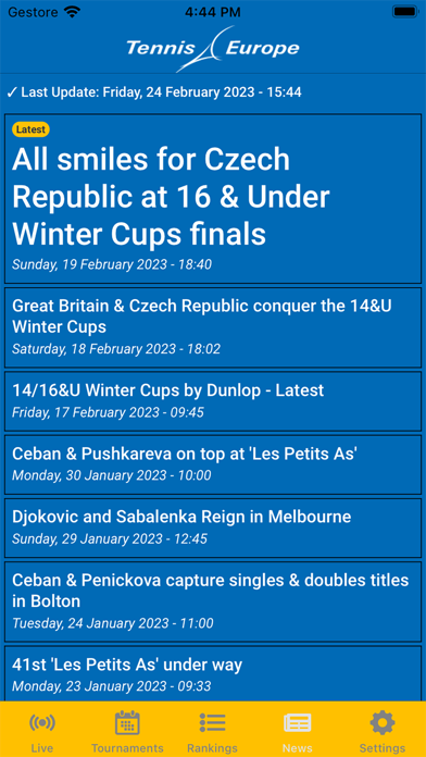 Tennis Europe Screenshot