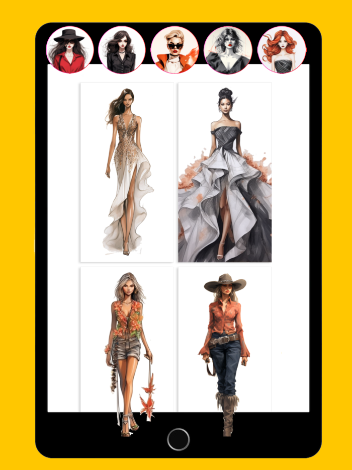 Fashion Design Dress up Sketch