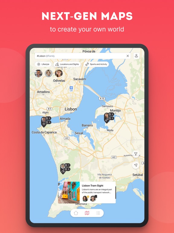 Alp - Maps & Lists iPad screenshot 1 - Navigation app