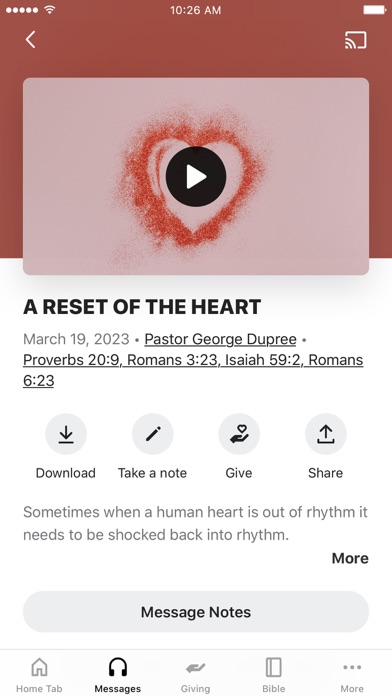Living Water App Screenshot