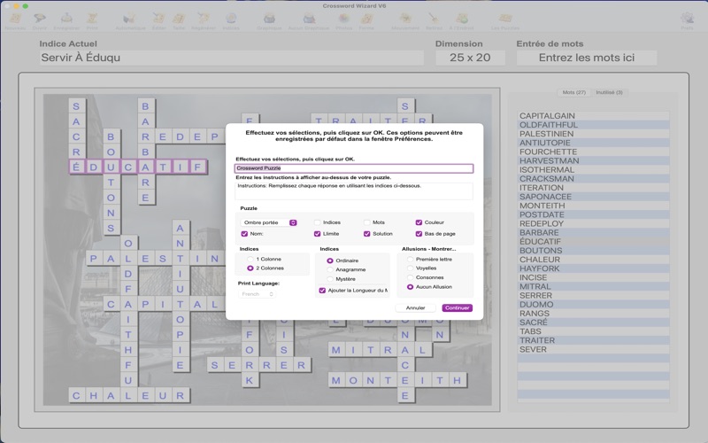 Screenshot #2 pour Crossword Wizard V6