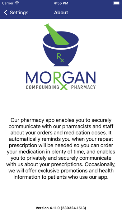 Morgan Compounding Pharmacy Screenshot