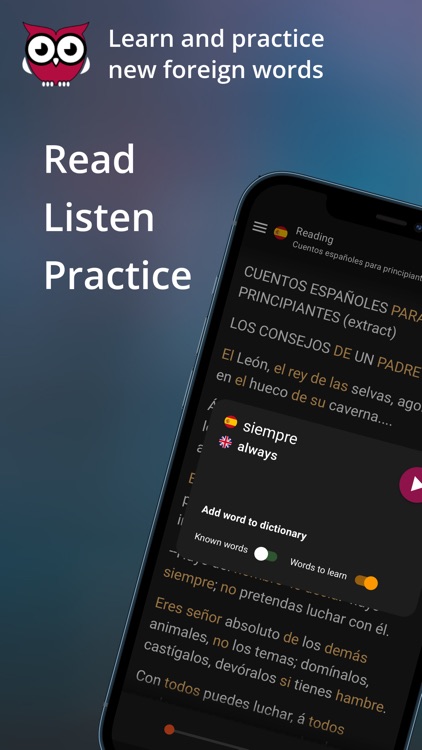 Owle: Language Learning Reader