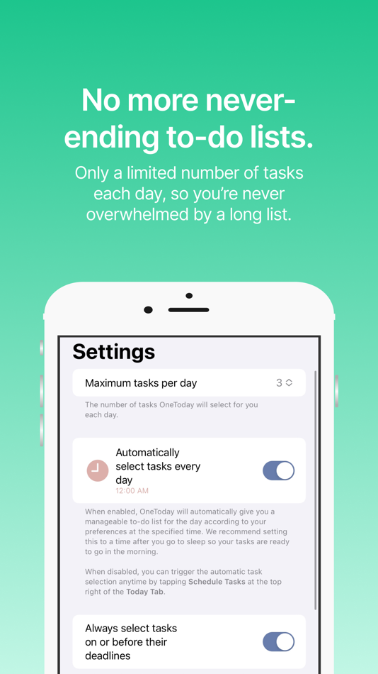 #3. OneToday: Automatic To-Do List (iOS) 由: Spam Musubi Technologies