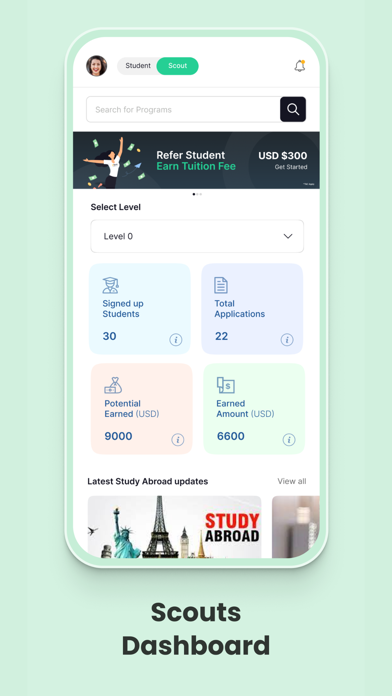 Dfavo-Study Abroad Platform Screenshot