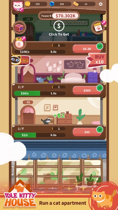 Idle Kitty House Screenshot