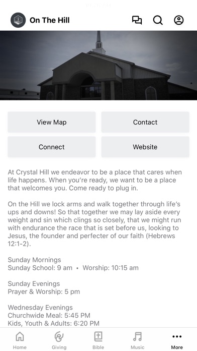 Crystal Hill Baptist Church Screenshot