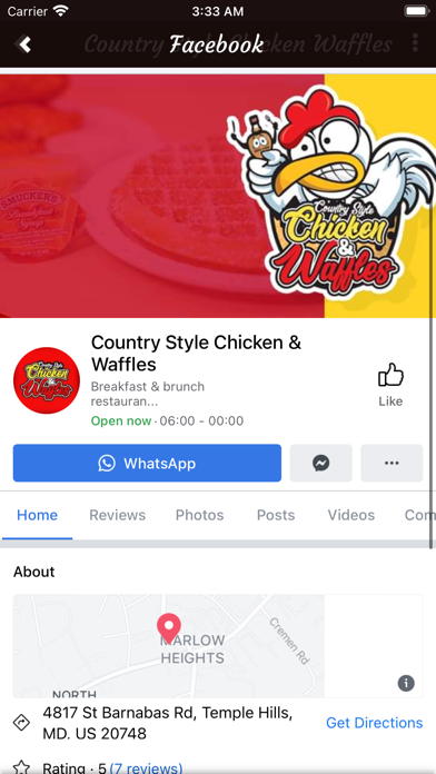Country Style Chicken Waffles Screenshot