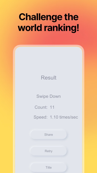 Swipe Speed Test Screenshot