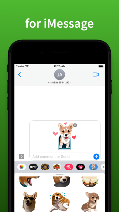 Corgi Dog top emoji & stickers Screenshot
