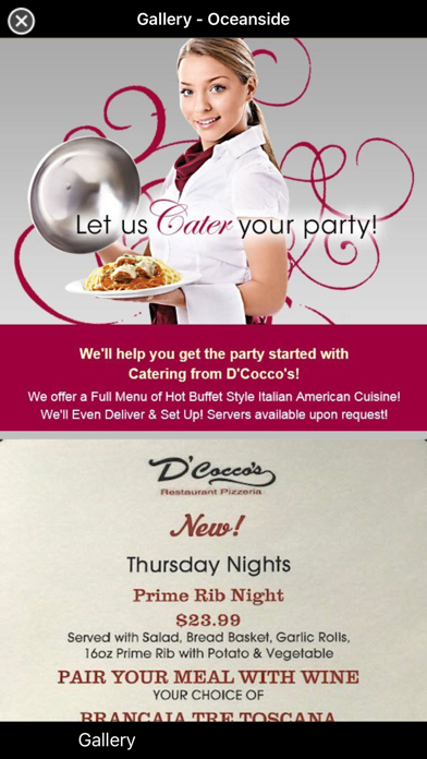 D'Cocco's Pizzeria Restaurant Screenshot